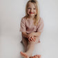 Rose Pink Summer Waffle Toddler Top & Bottom Set